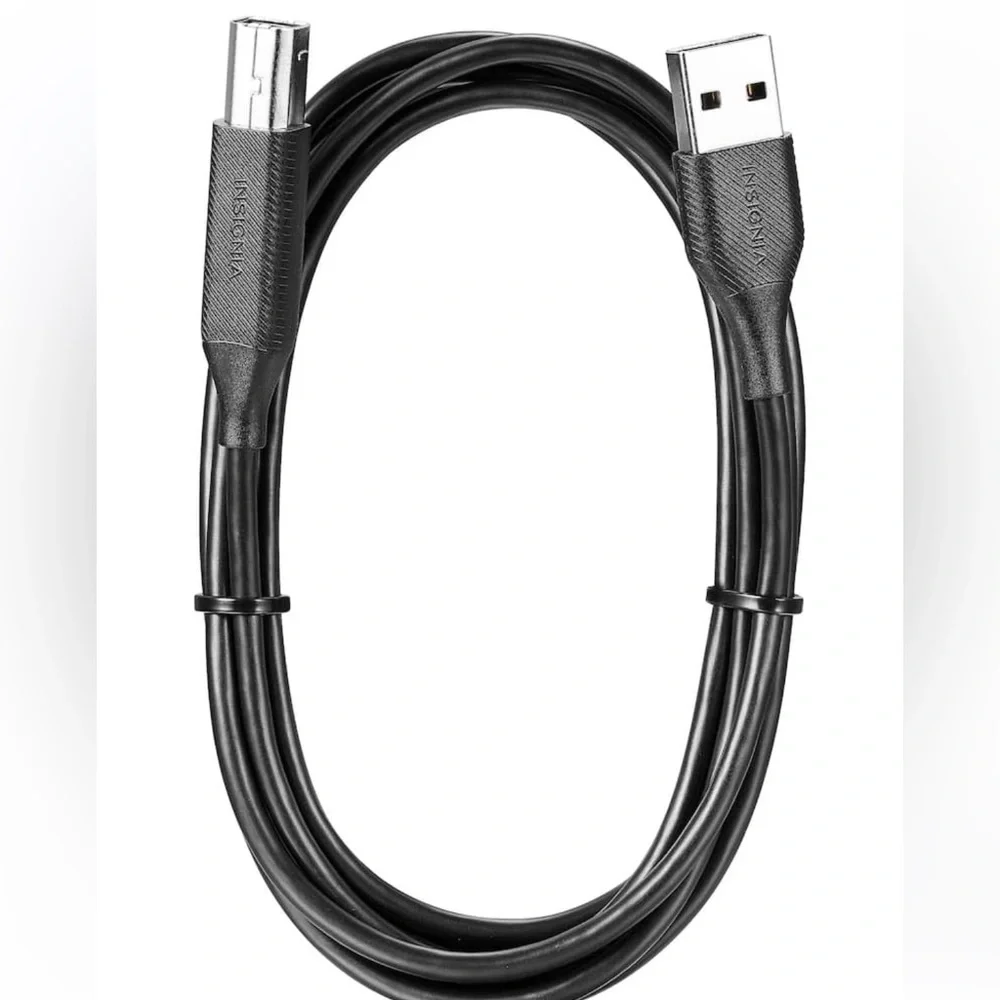 ✨5/$12 Insignia Black USB to USB-B Cable - 6 ft